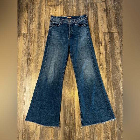 Mother The Tomcat Roller Fray A Groovy Kind Of Love Wash Jeans Size 29 Wide Leg - Picture 2 of 15